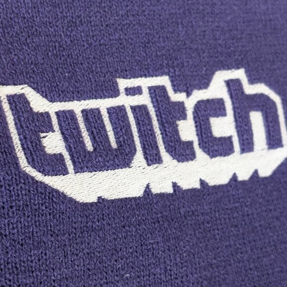 Twitch Purple & White Stripe Acrylic Scarf - Picture 3 of 5